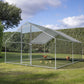 Dellonda 3x4x2m Walk-In Chicken Run, Galvanized Steel, Roof Cover, PVC Coated Chicken Wire DG279