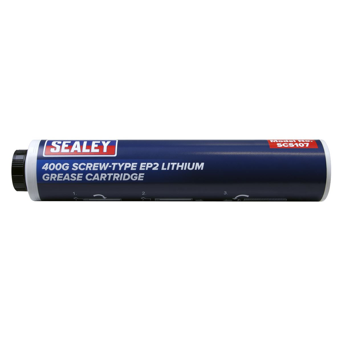 Sealey Screw-Type EP2 Lithium Grease Cartridge 400g SCS107