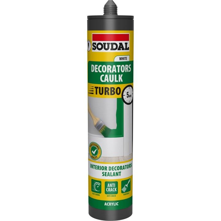 Soudal Turbo Decorators Caulk - Extra WHITE (290ml) - DKSD159283