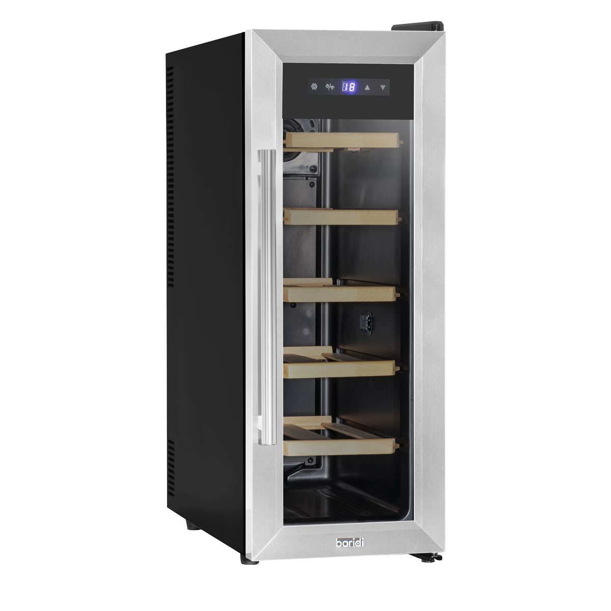 Sealey Baridi 12 Bottle Wine Cooler with Digital Touchscreen Controls & LED Light, Stainless Steel DH74