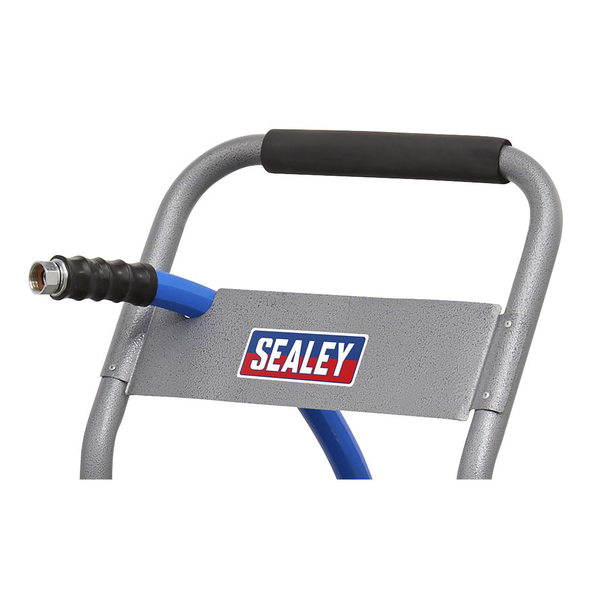 Sealey Heavy-Duty Hose Reel Cart with 30m Heavy-Duty 19mm Hot & Cold Rubber Water Hose HRKIT30