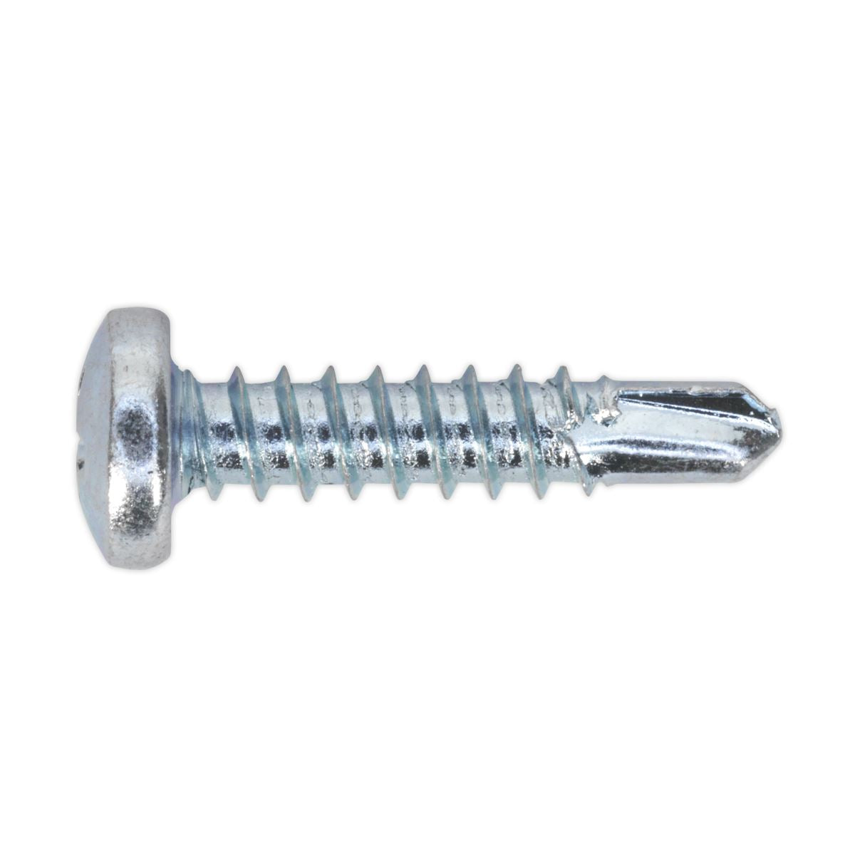 Sealey Self Drill Screw 4.2x19mm Pan Head Phillips Zinc Pk of 100 SDPH4219