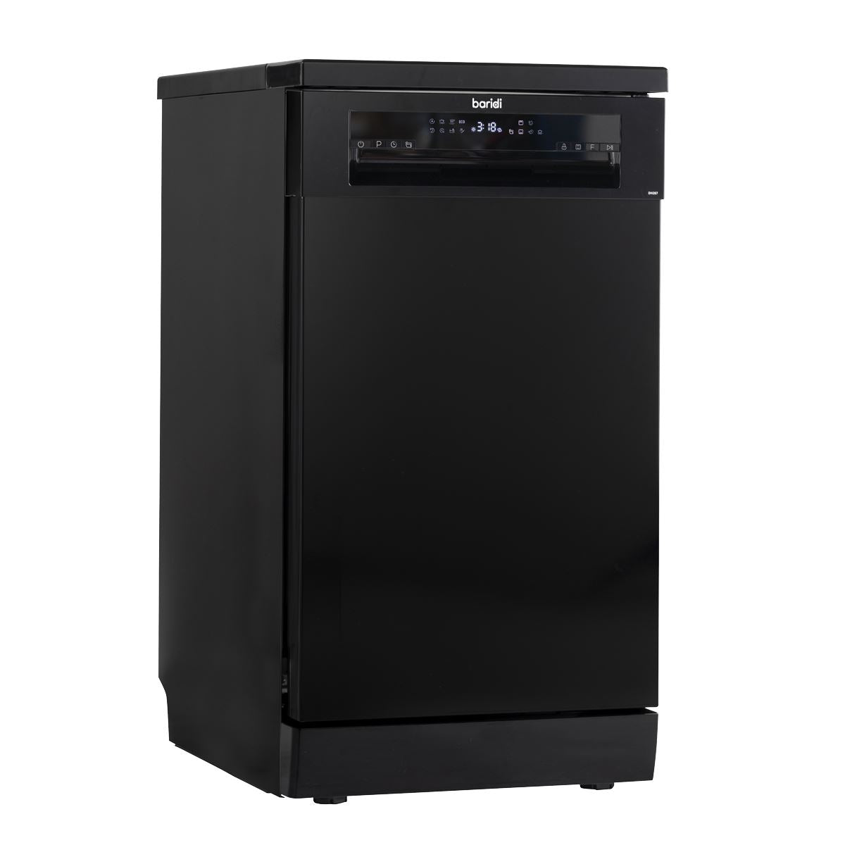 Baridi Slimline Freestanding Dishwasher 45cm Wide 10 Place Settings, Black DH267