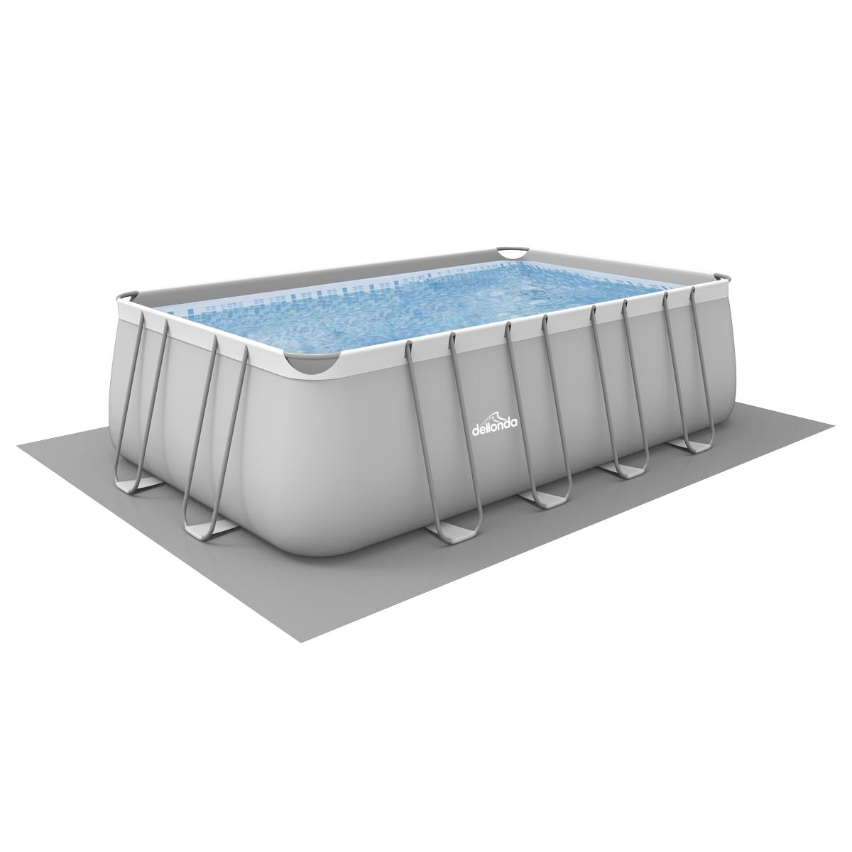 Sealey Dellonda 18ft Deluxe Steel Frame Swimming Pool, Rectangular with Filter Pump DL22