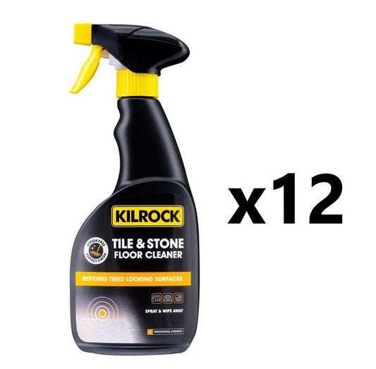 Kilrock 12x Tile & Stone Floor Cleaner Spray 500ml NONEU Tracked - 702341