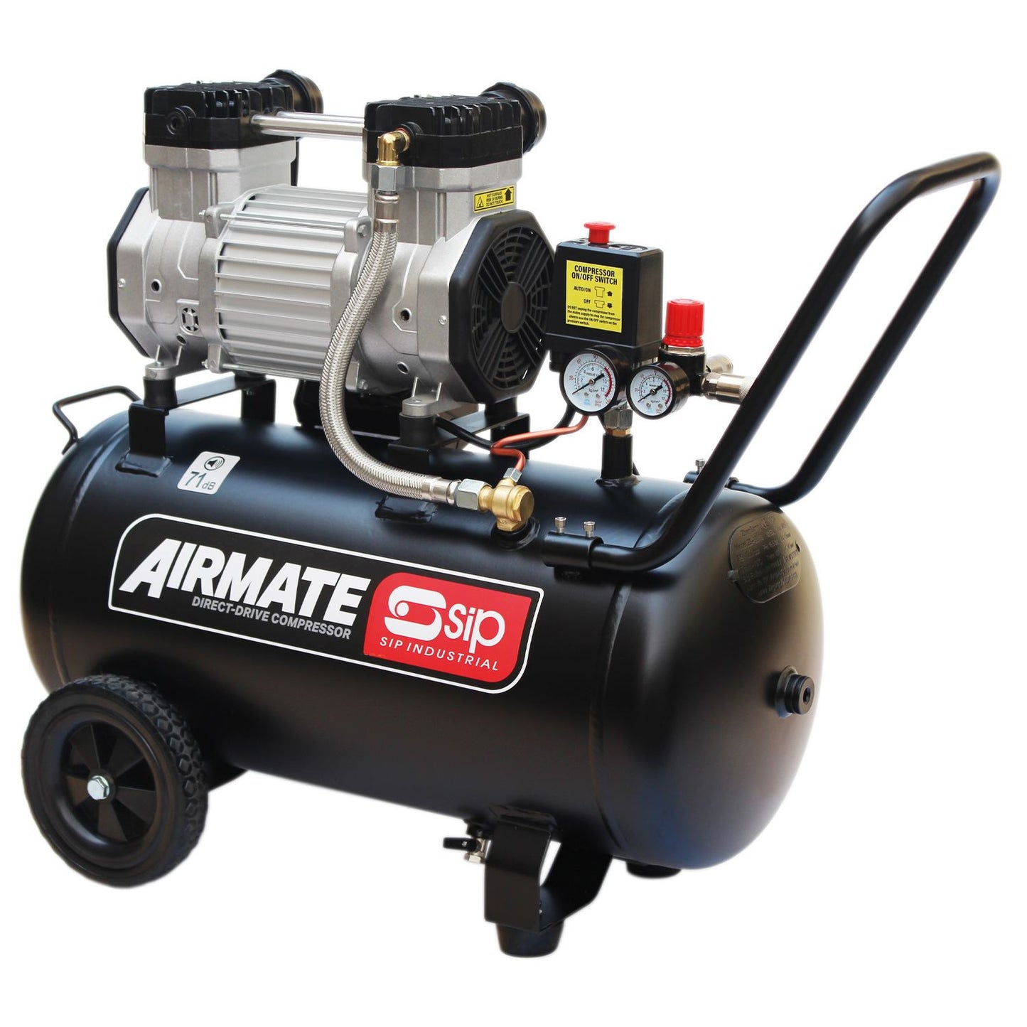 SIP DD 3hp 50ltr Low Noise Oil-Free Direct Drive Compressor