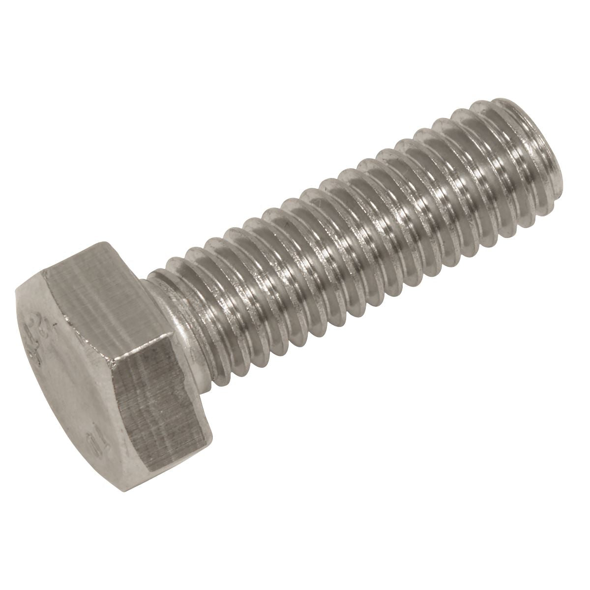 Sealey Stainless Steel Hex Head Set Screw DIN 933, M8 X 25 A2 - Pack of 50 S825S