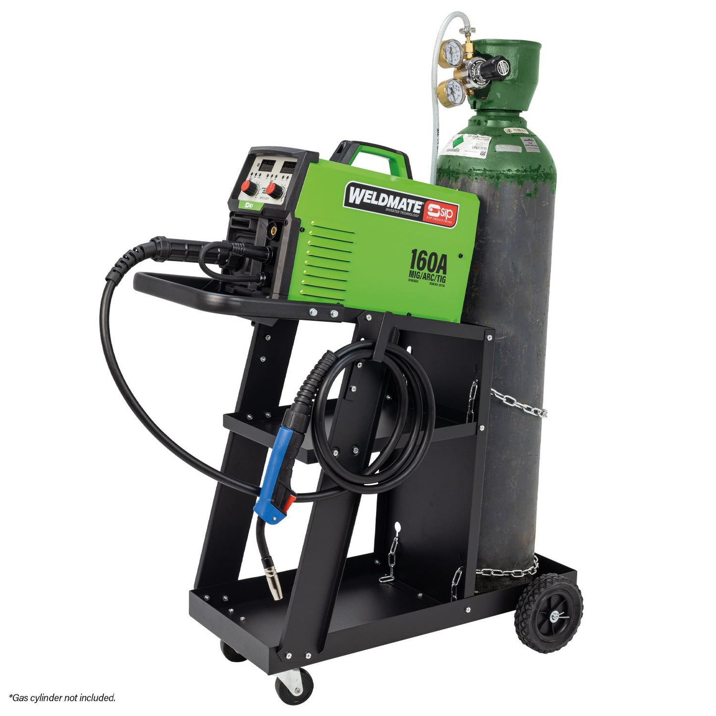 SIP WELDMATE AUTOPLUS 160A MIG/ARC/TIG Synergic Welder with Cart Package