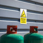 Worksafe Warning Safety Sign - Danger Propane Cylinders - Rigid Plastic SS62P1