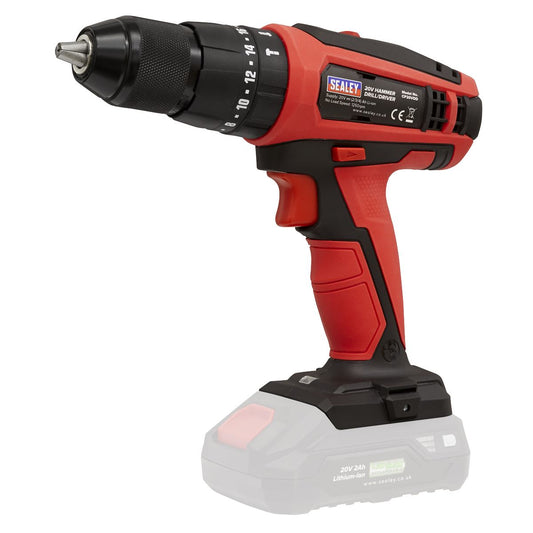 Sealey Hammer Drill/Driver 13mm 20V 2Ah Lithium-ion Kit CP20VDDKIT1