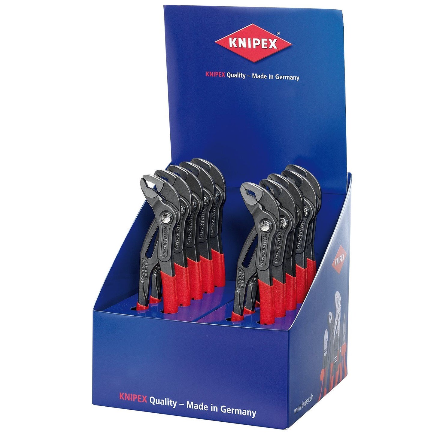 Draper 05769 Knipex Countertop Display of 10 x 250mm Cobra Waterpump Pliers