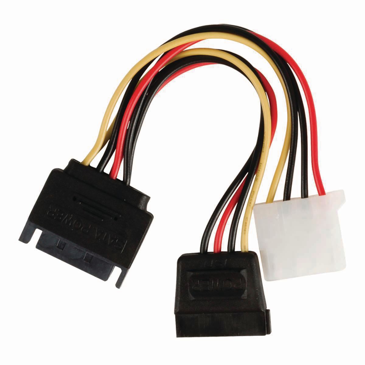 Nedis Internal Power Cable SATA 15-pin Male to SATA 15-pin Female +Molex Female 0.15m Various - CCGP73555VA015