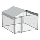 Dellonda 2x2x1.5m Dog Kennel, Galvanised Steel, Roof Cover, Chain Link Fencing DG281