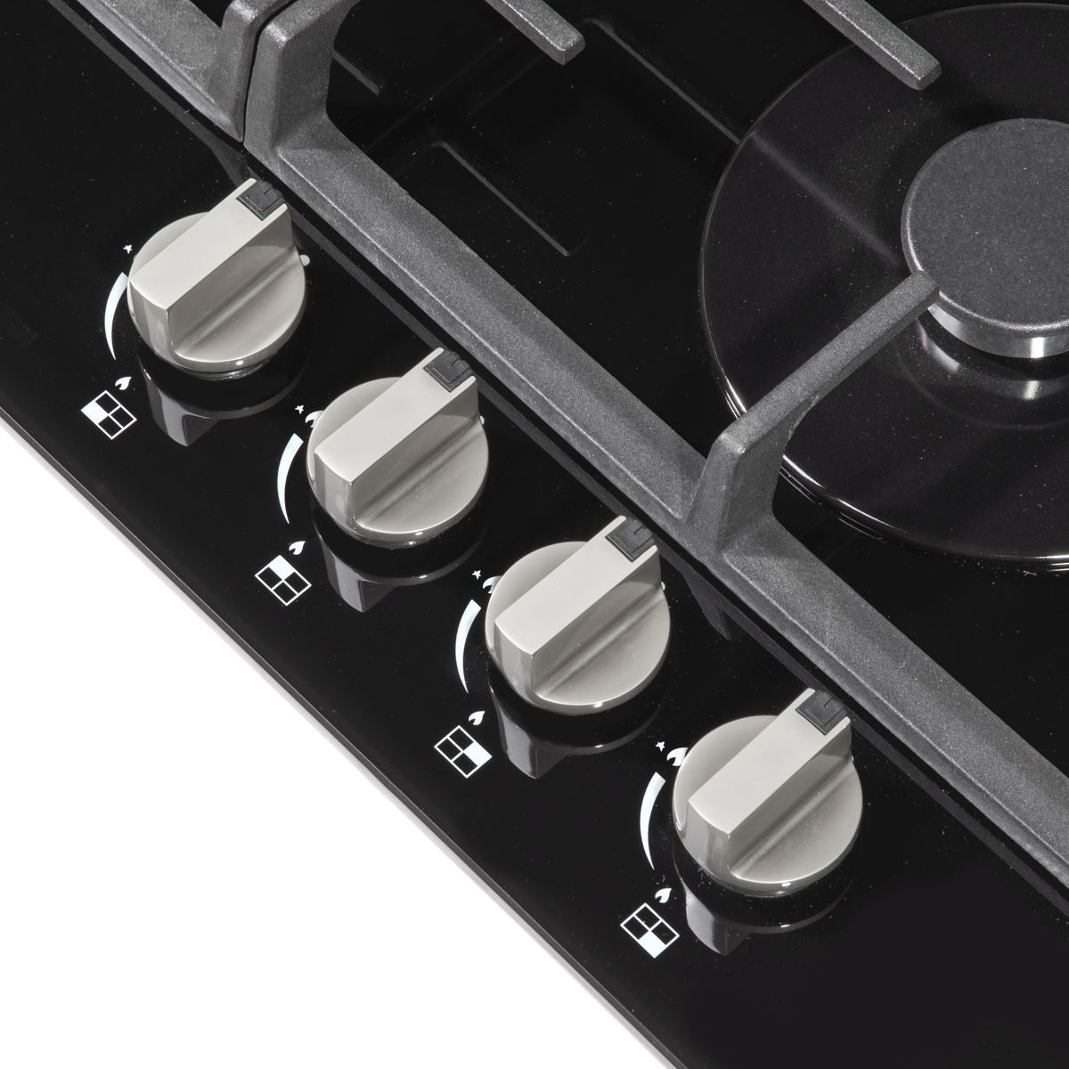 Baridi Gas Hob with 4 Cooking Zones 60cm - Black DH226