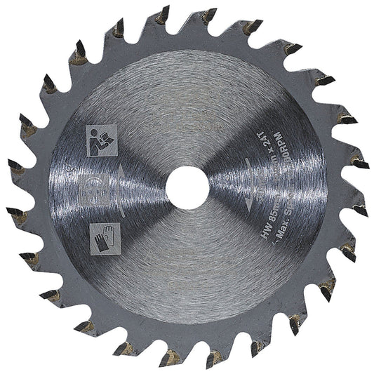 Draper HSS 85mm Mini Circular Saw Blade 1.8mm Kerf 18T 10mm Bore Wood Cut 90485