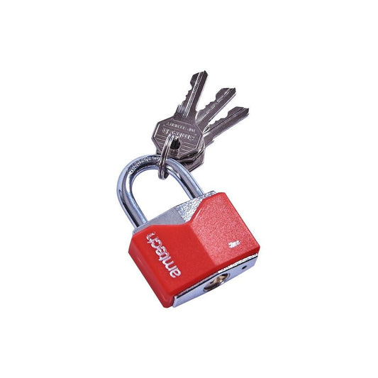 Amtech 40mm Rhombic Chrome Plated Iron Padlock Lock Shed/Garage/Workshop/Gate - T0704