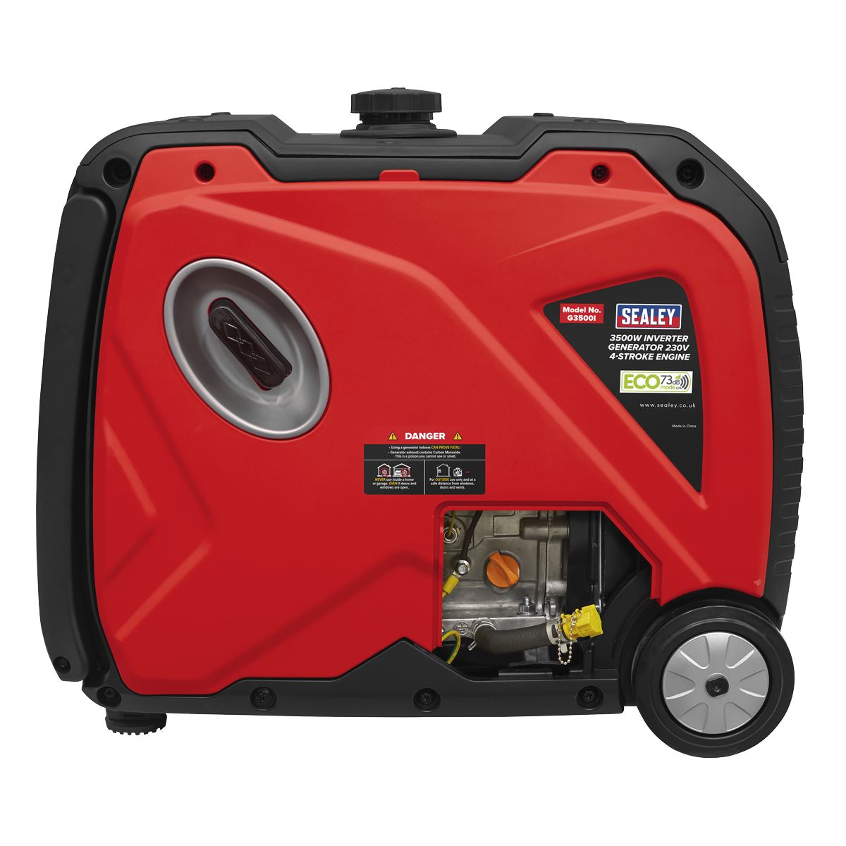 Sealey 3500W Inverter Generator 230V - 4-Stroke Engine G3500I