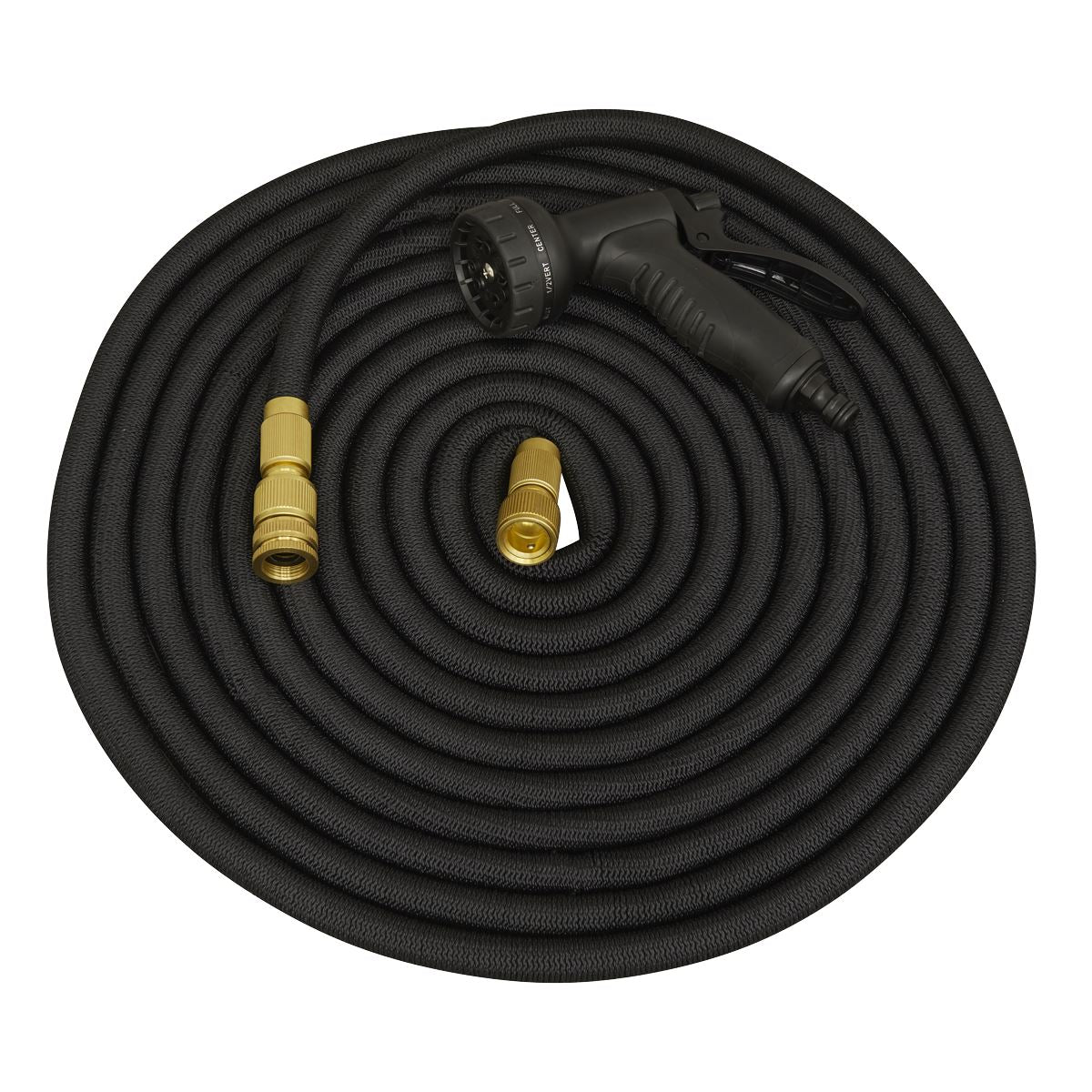 Sealey 17mm Expandable Garden Hose Black 15m Premium GH15E