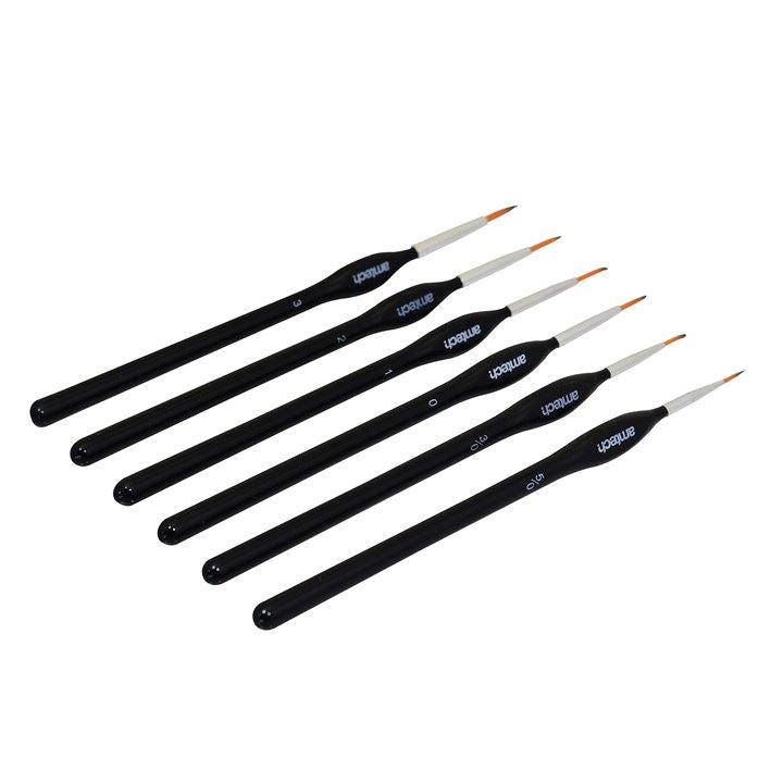 Amtech 6pc fine detail paint brush set - S4125