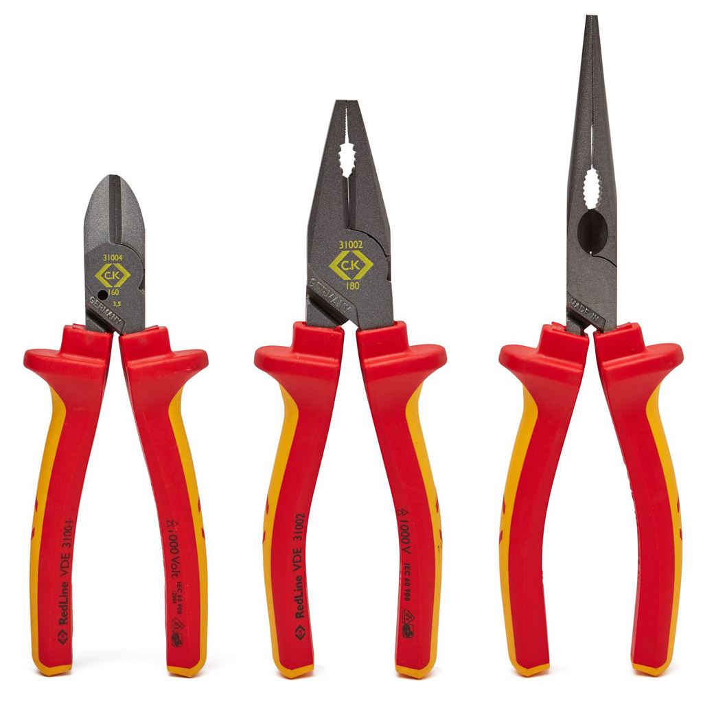 CK Tools RedLine VDE Pliers Set Of 3 T3805