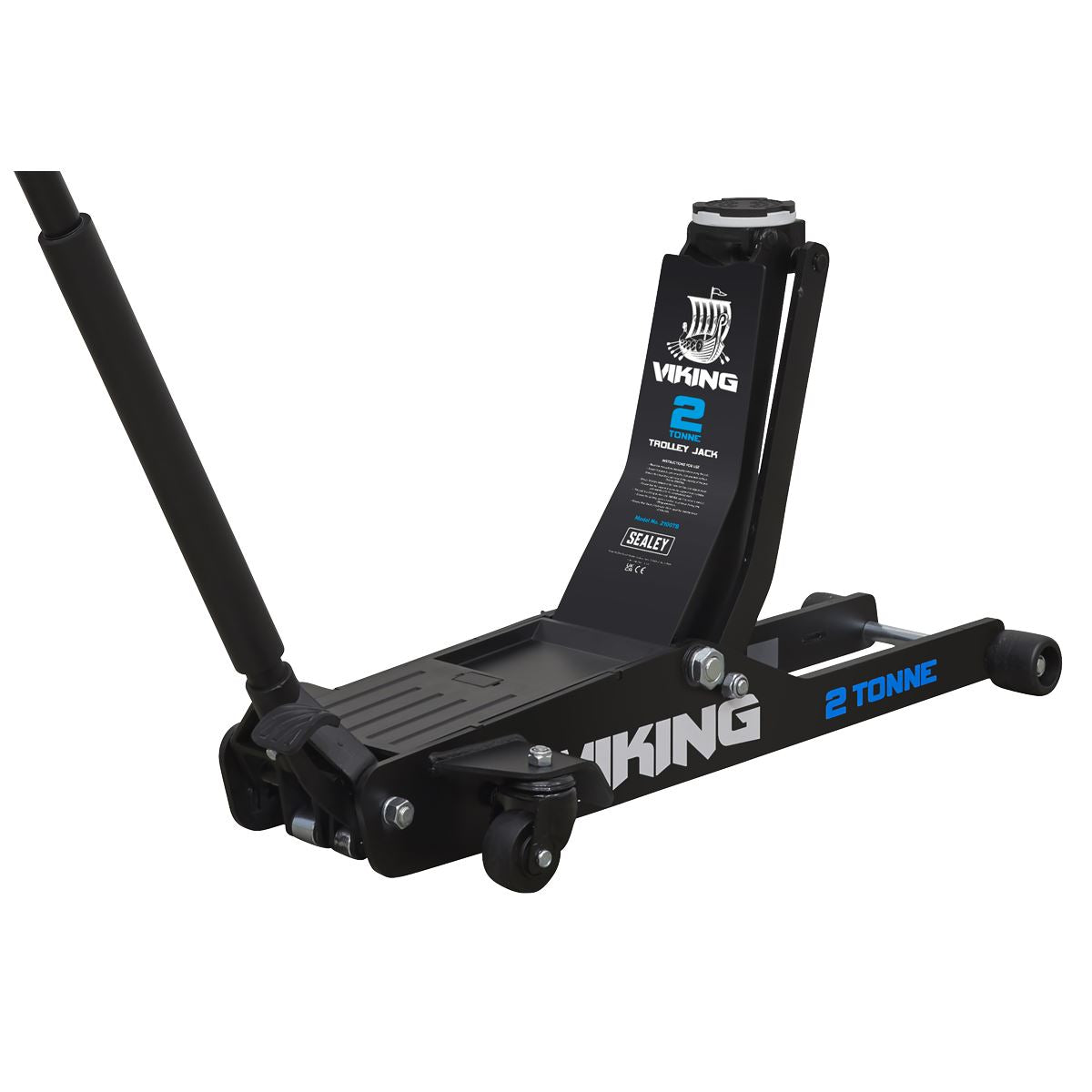 Sealey Viking 2 tonne Low Entry Long Reach Trolley Jack with R/Lift 2100TB