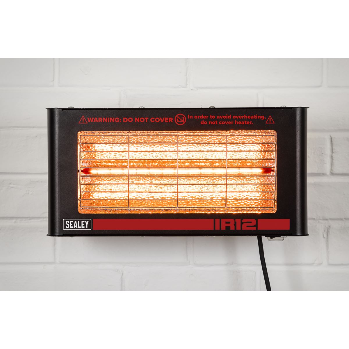 Sealey Infrared Quartz Heater - Wall Mounting 1.2W/230V IR12