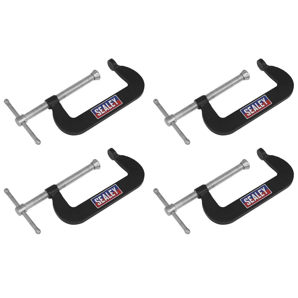 Sealey Junior C-Clamp 4pc Set - 76mm x 35mm GCC02