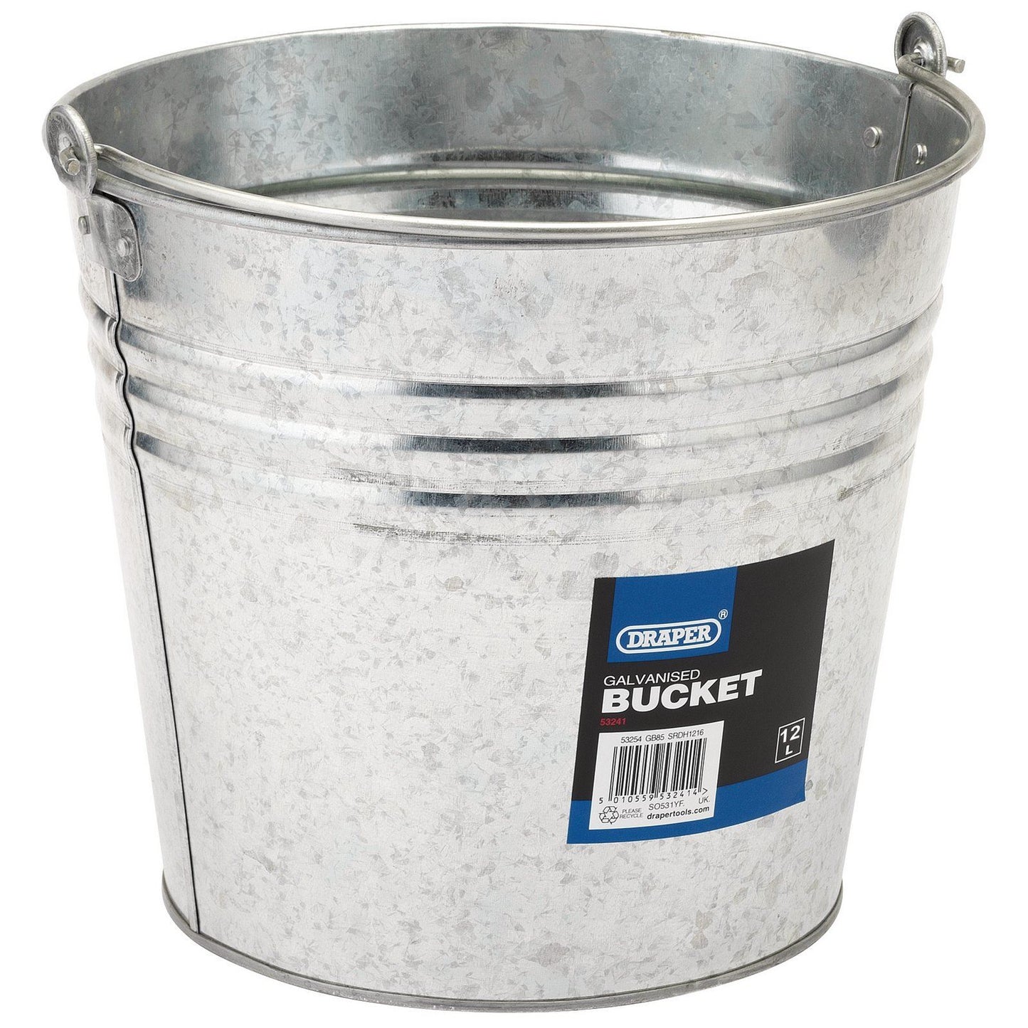 Draper Galvanised Steel Bucket (12L) GB14 - 53241