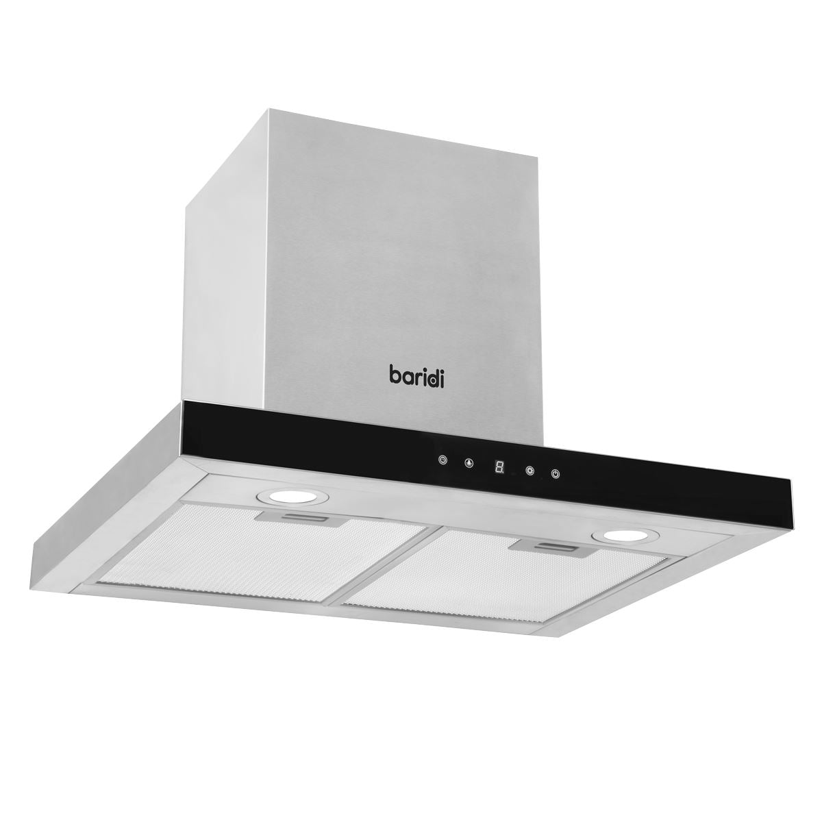 Sealey Baridi 60cm T-Shape Chimney Cooker Hood with Carbon Filters, Stainless Steel DH130