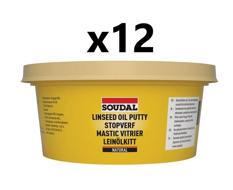 Soudal 12x Universal Putty Natural (500g)