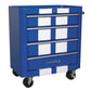 Sealey Rollcab 4 Drawer Retro Style - Blue with White Stripes AP28204BWS