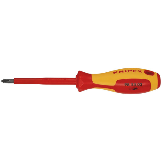 KNIPEX 98 24 02 VDE Insulated Screwdriver, PH2 x 100mm