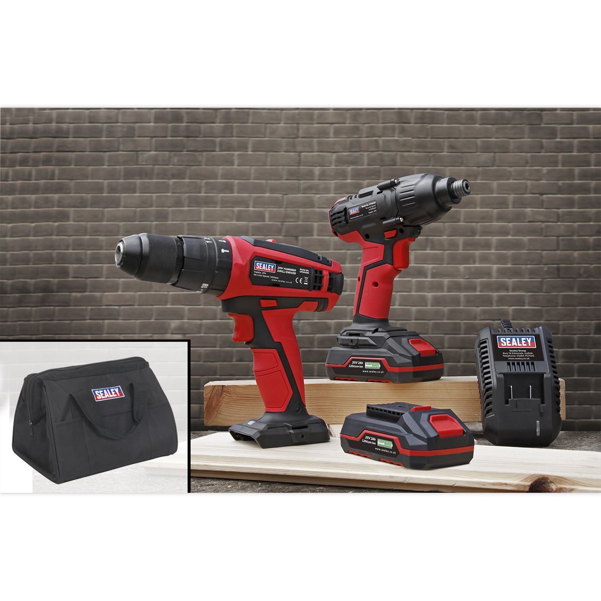 Sealey CP20V - Drill & Impact Driver Kit CP20VDDCOMBO