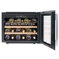 Sealey Baridi 60cm Built-In 28 Bottle Wine Cooler with Beech Wood Shelves and Internal LED Light, Black DH205