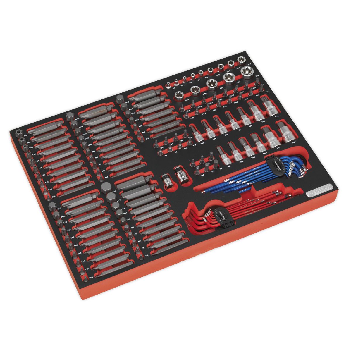 Sealey Tool Chest Combination 14 Drawer - Red with 446pc Tool Kit TBTPCOMBO1