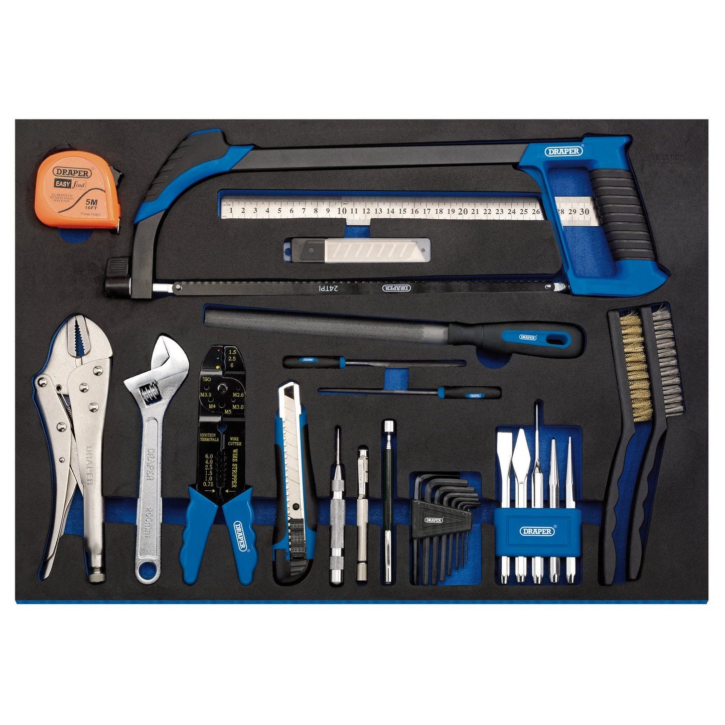 Draper Tool Kit in Full Plus Drawer EVA Insert Tray (36 Piece)