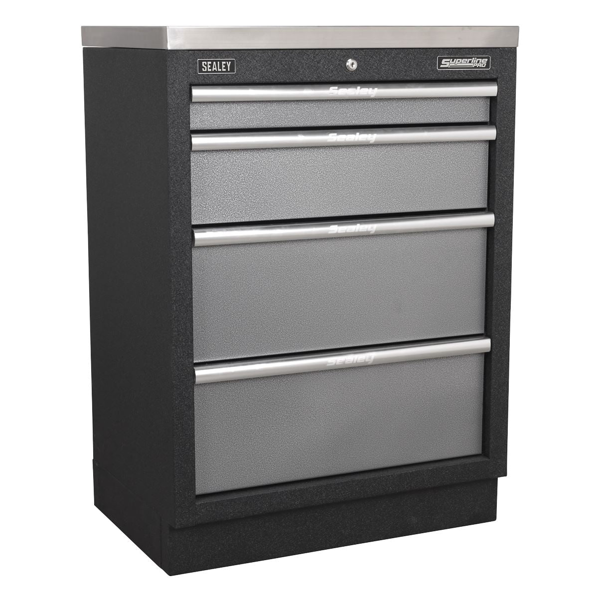 Sealey Superline Pro 4.9m Storage System - Stainless Worktop APMSSTACK17SS