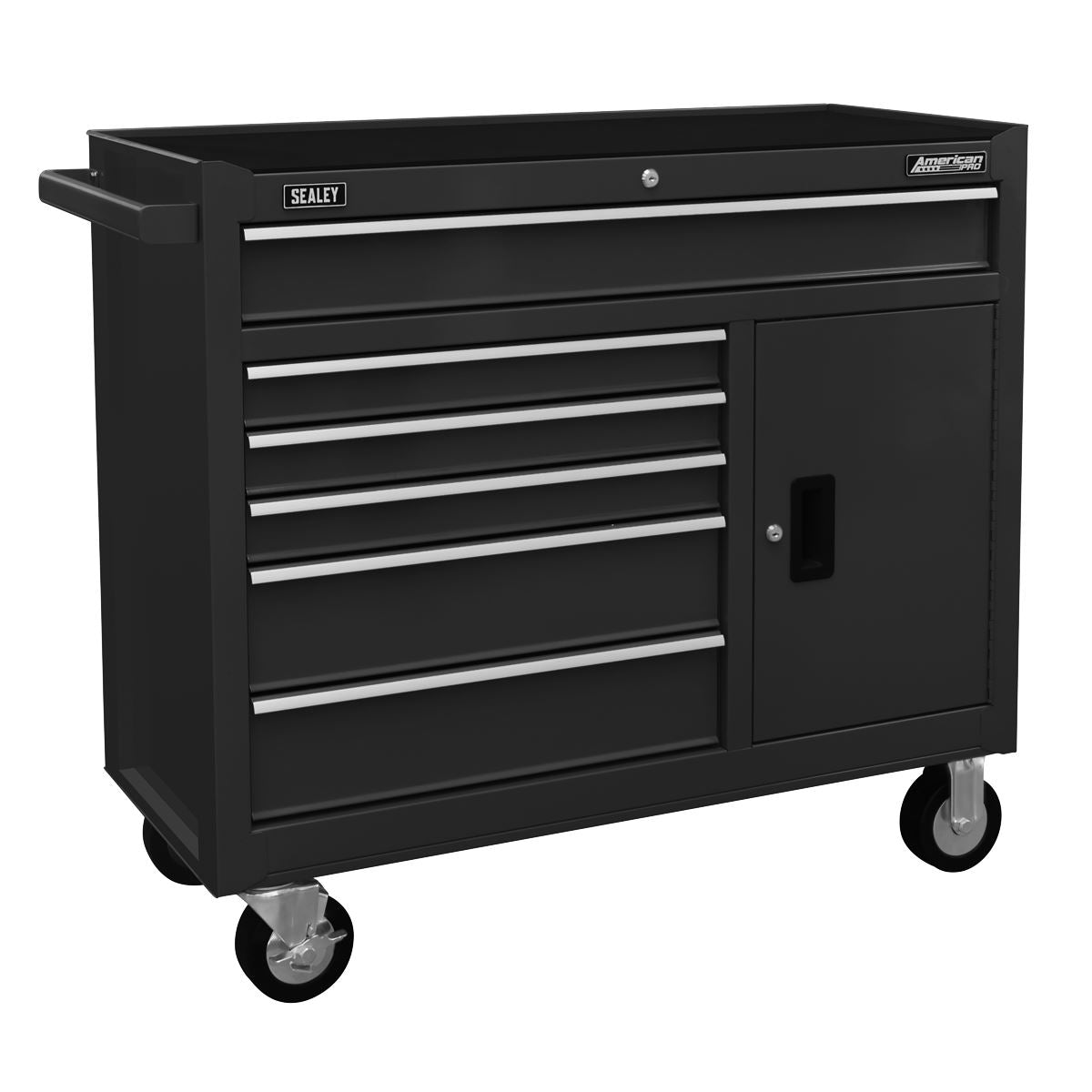 Sealey Rollcab 6 Drawer with Ball Bearing Slides - Black AP4106B