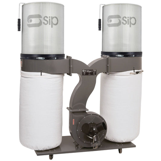 SIP Industrial 3HP Double Bag Dust Collector Package