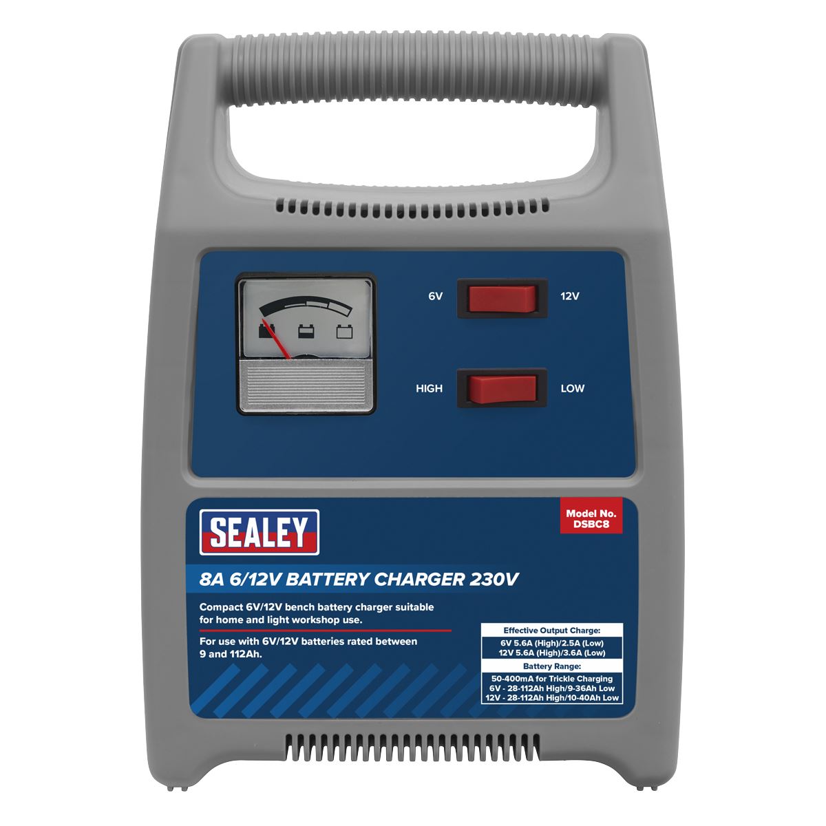 Sealey Battery Charger 8A 6/12V 230V DSBC8