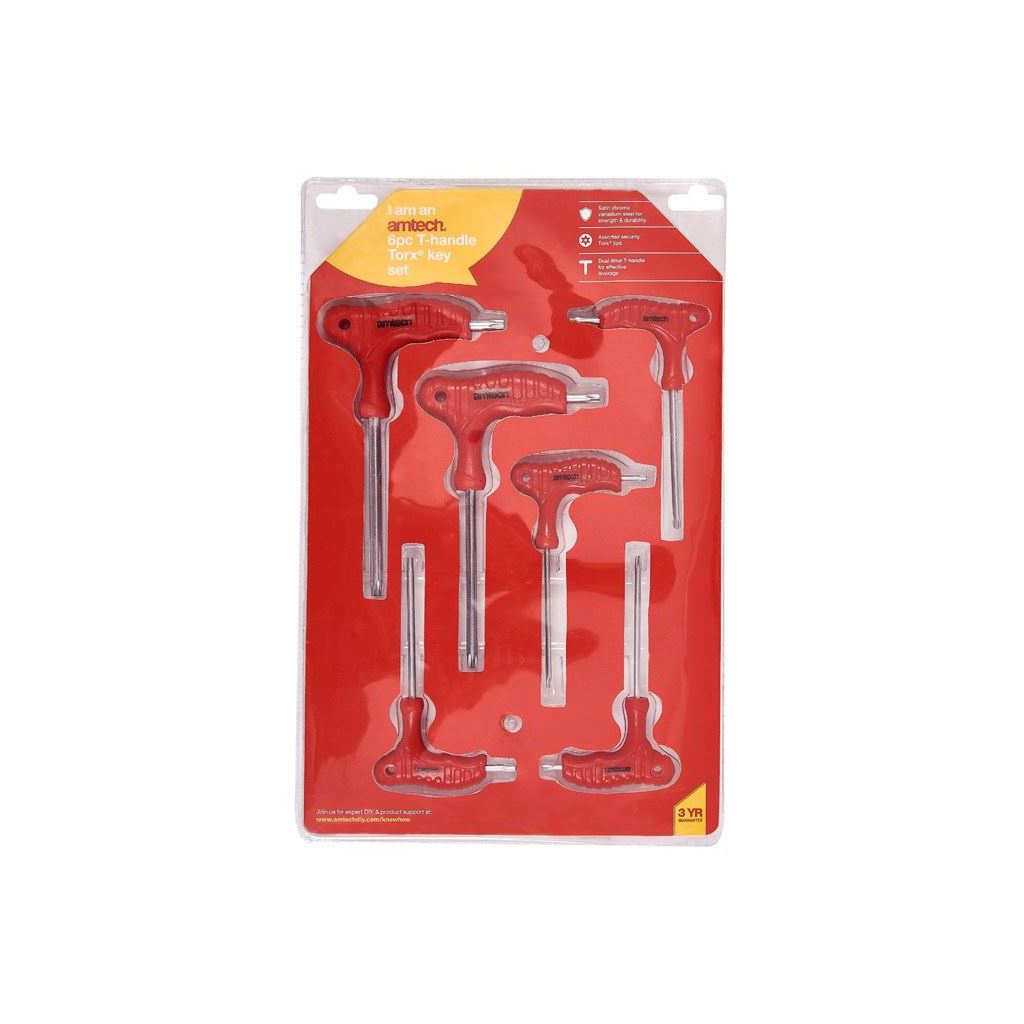 Amtech 6 Piece T-Handle Torx Key Set - L0750