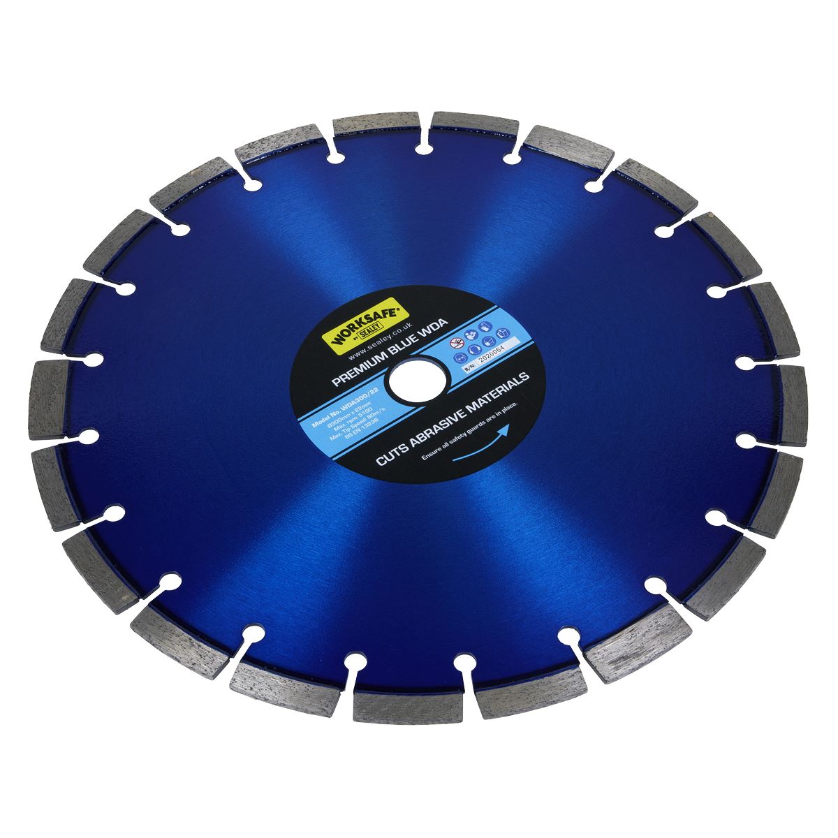 Sealey Premium Blue WDA Diamond Blade 300 x 22mm WDA300/22