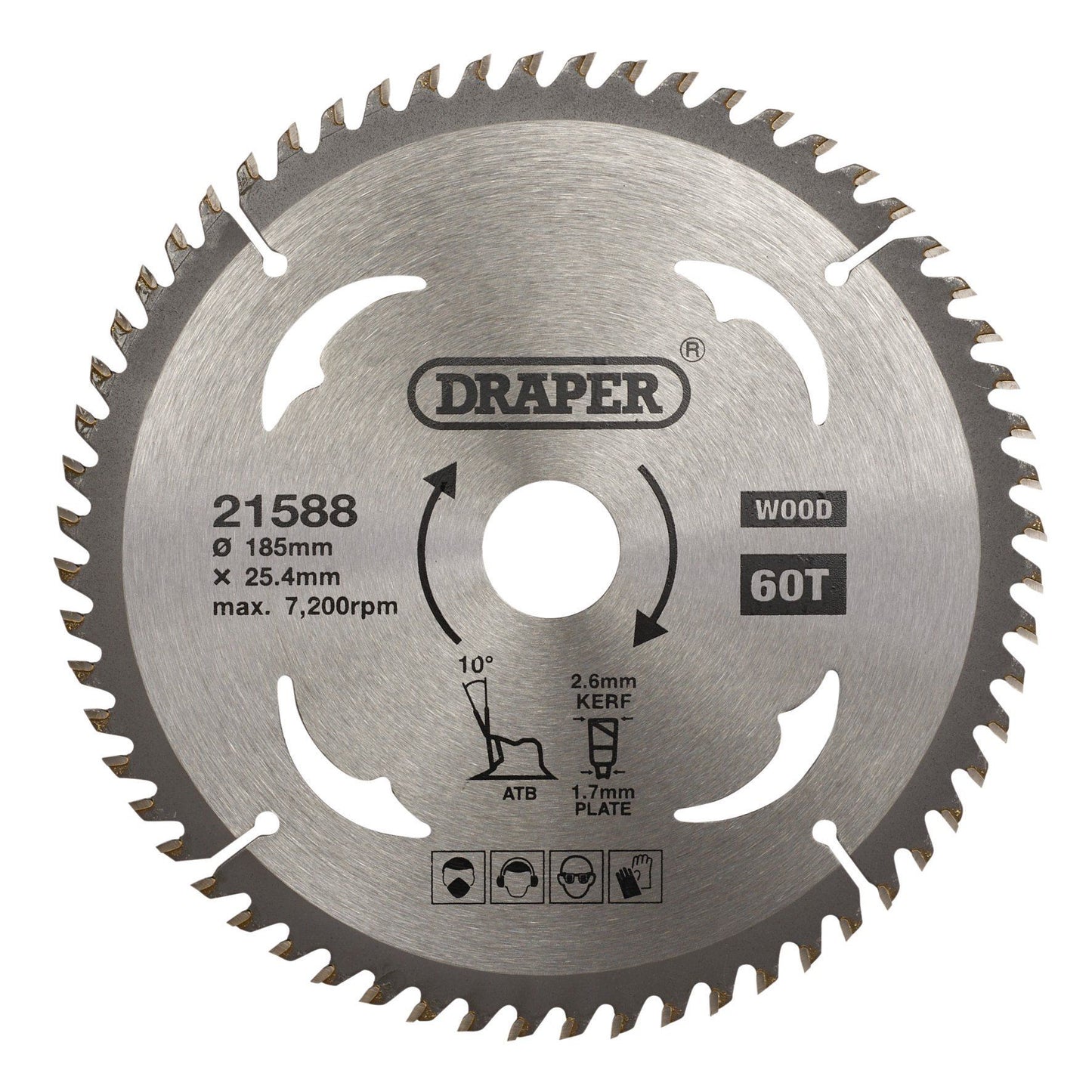 Draper Tct Saw Blade 185mm 60T Wood SBW6