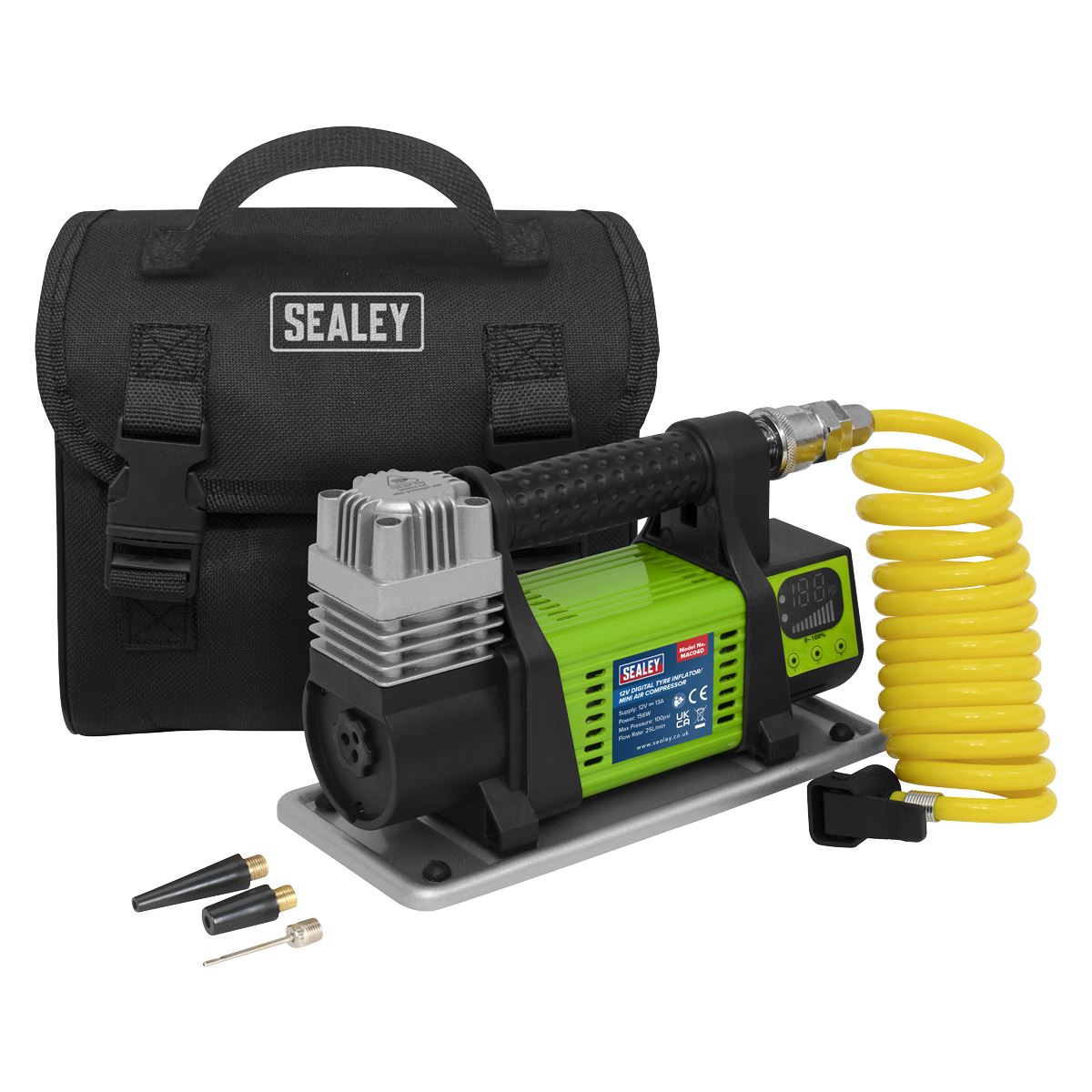 Sealey Digital Tyre Inflator/Mini Air Compressor 12V MAC04D