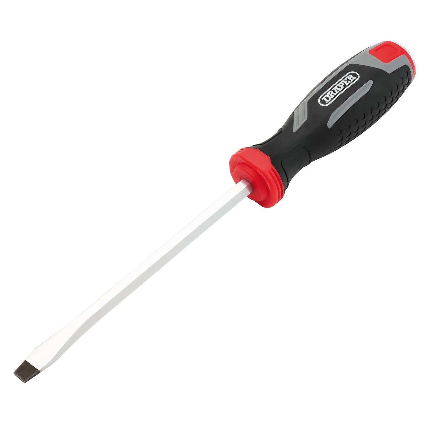 Draper Pound Thru Slotted Soft Grip Screwdriver, SL8 x 150mm