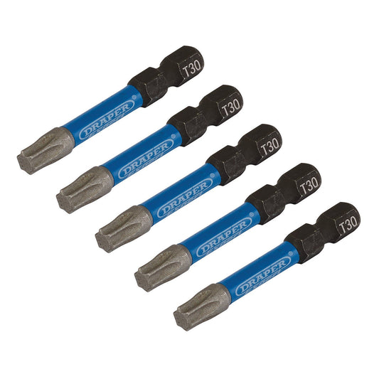 Draper T30 x 50mm Impact S/D Bit 5Pk IMBH/TX50/5