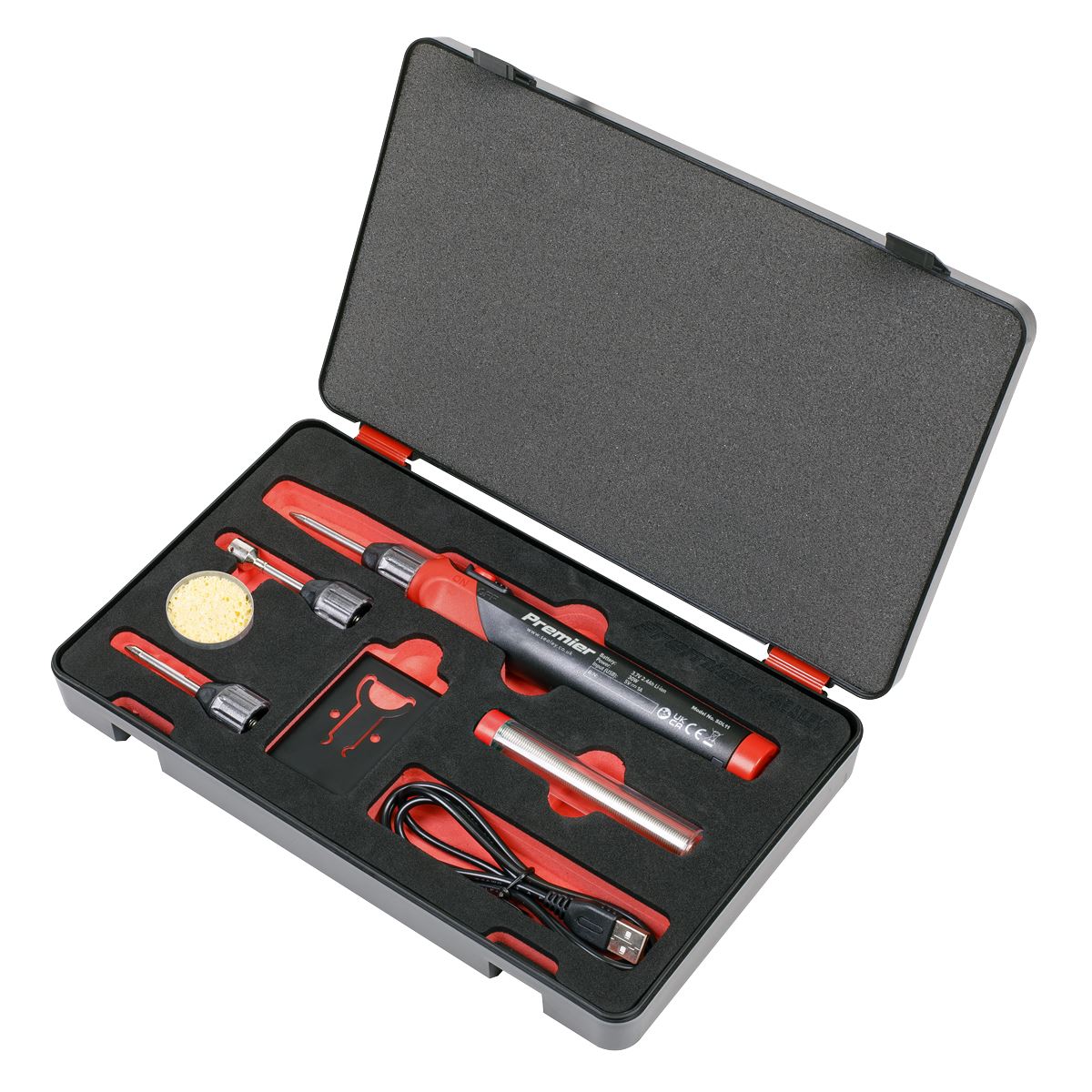 Sealey Lithium-ion Rechargeable Soldering Iron Kit 30W SDL11