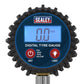 Sealey Digital Tyre Pressure Gauge with Twin Push-On Connector TST003