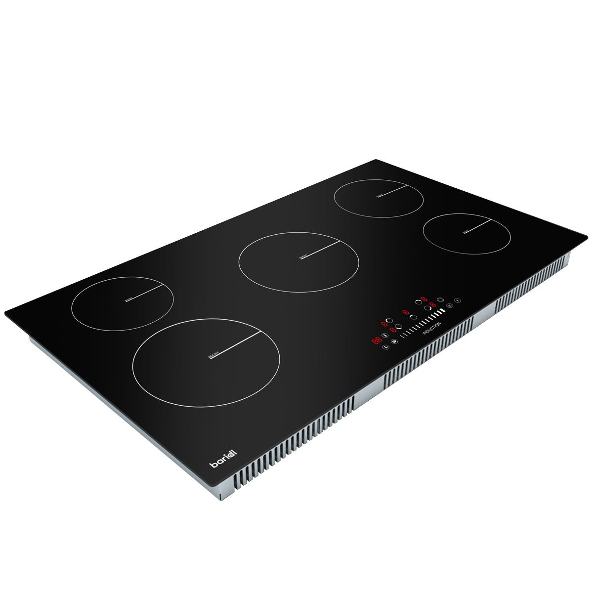 Sealey Baridi 90cm Built-In Induction Hob with 5 Cooking Zones, 9300W, Boost Function, 9 Power Levels, Slider Touch Control, Hardwired DH180