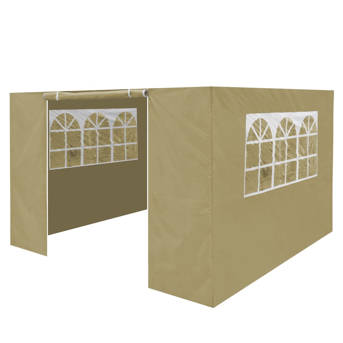 Sealey Dellonda Premium Side Walls/Doors/Windows for Gazebo/Marquee, Fits 2 x 2m Models - Beige DG142